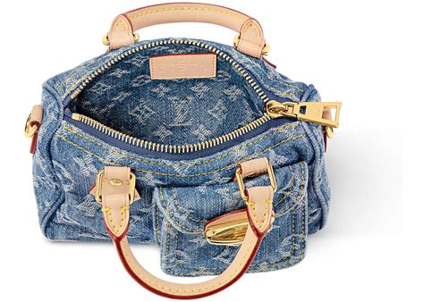 lv nano speedy denim